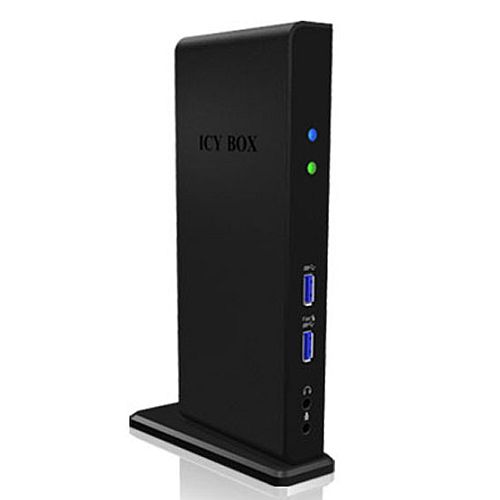 Icy Box (IB-DK2241AC) USB-A 11-in-1 Docking Station - 6x USB-A, DVI, HDMI, RJ45, 3.5mm Jack, 1x USB-A Charging