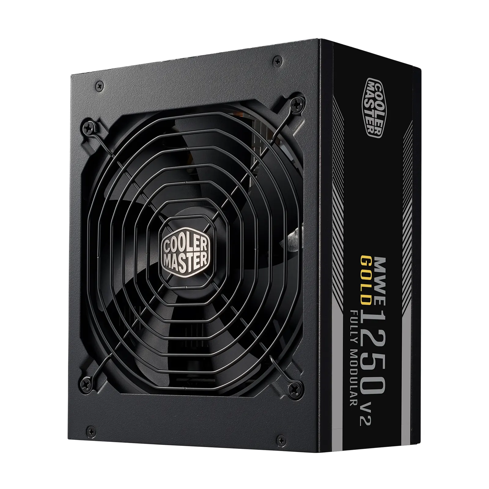 COOLER MASTER MWE Gold 1250 V2 ATX 3.0 1250W PSU, 140mm Silent Fan with Smart Thermal Controlling Feature, 80 PLUS Gold, Fully Modular, UK Plug, Flat Black Cables, ATX 3.0 Ready with PCI-E 5.0 12VHPWR Connector