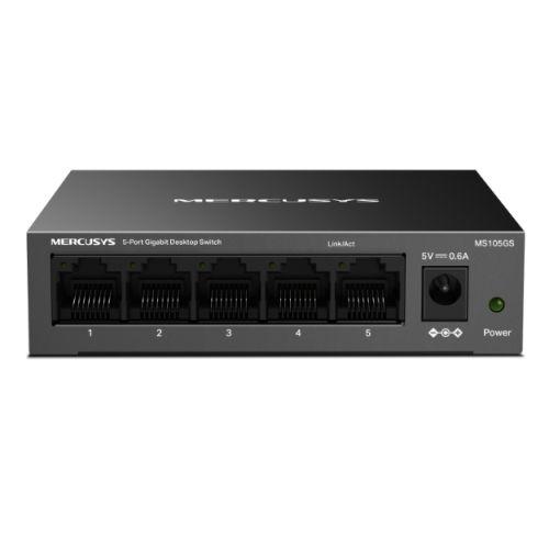 Mercusys (MS105GS) 5-Port Gigabit Unmanaged Desktop Switch, Steel Case