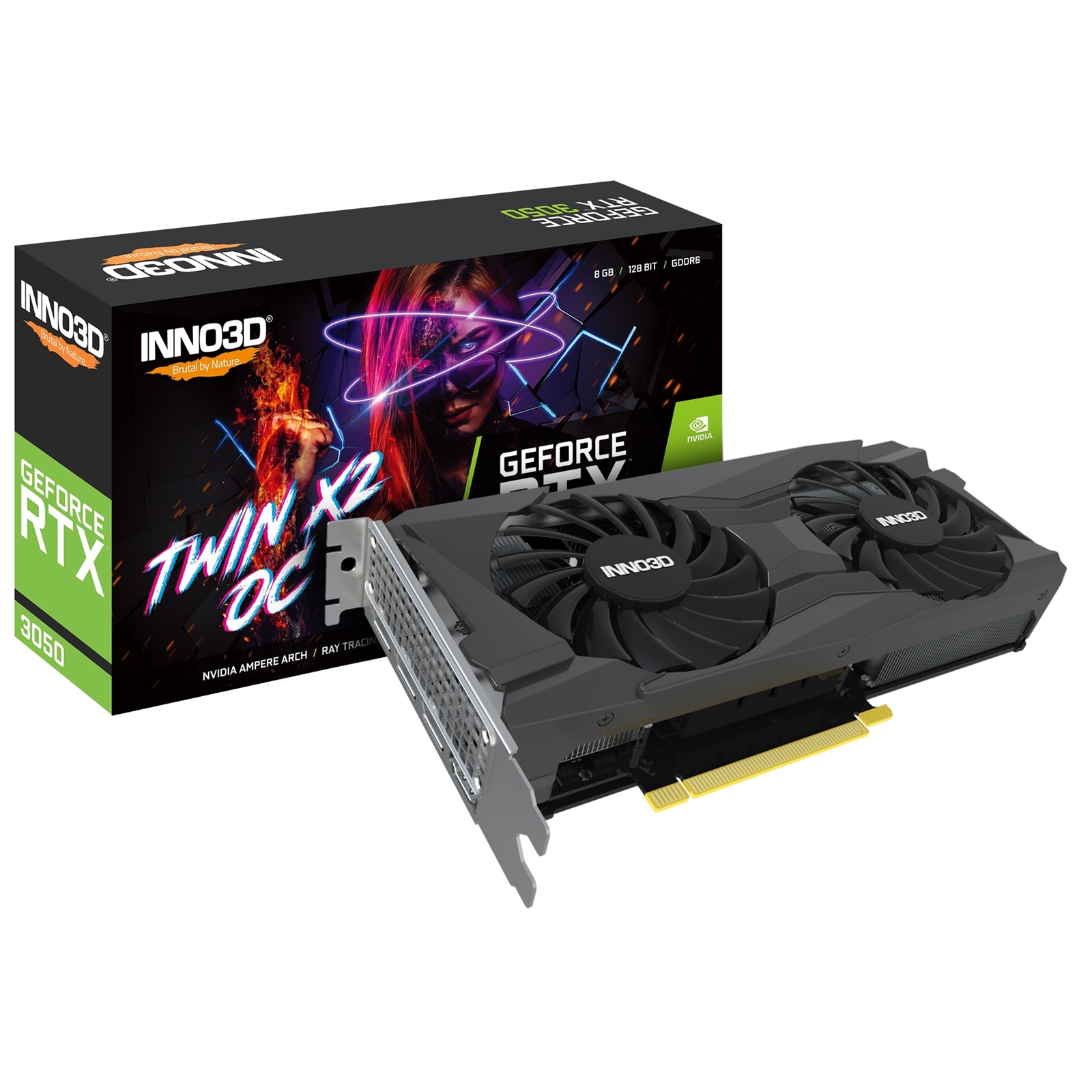 Inno3D Nvidia GeForce RTX 3050 Twin X2 V2 8GB Dual Fan Graphics Card