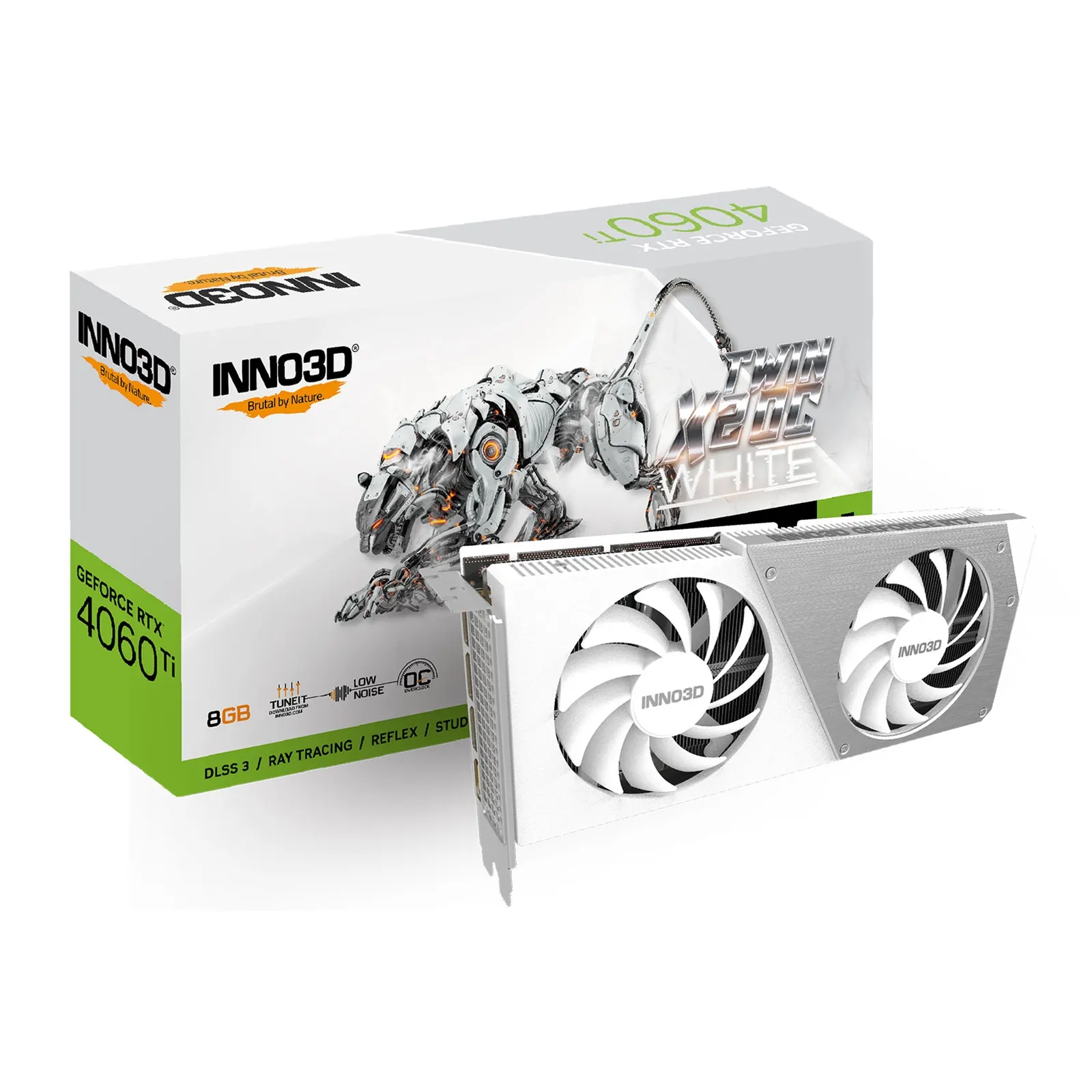 Inno3d GeForce RTX 4060 Ti 8GB TWIN X2 OC Dual Fan Graphics Card in White