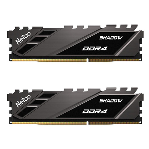 Netac Shadow Grey 32GB Kit (2 x 16GB), DDR4, 3200MHz (PC4-25600), CL16, DIMM Memory