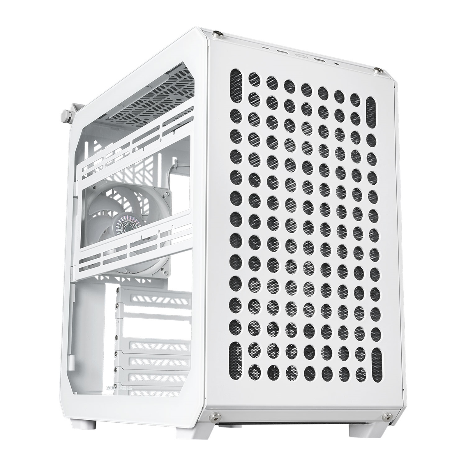 Cooler Master Qube 500 Flatpack, White, Modular Mid-Tower w/ Tempered Glass Window, E-ATX/ATX/MicroATX/Mini-ITX