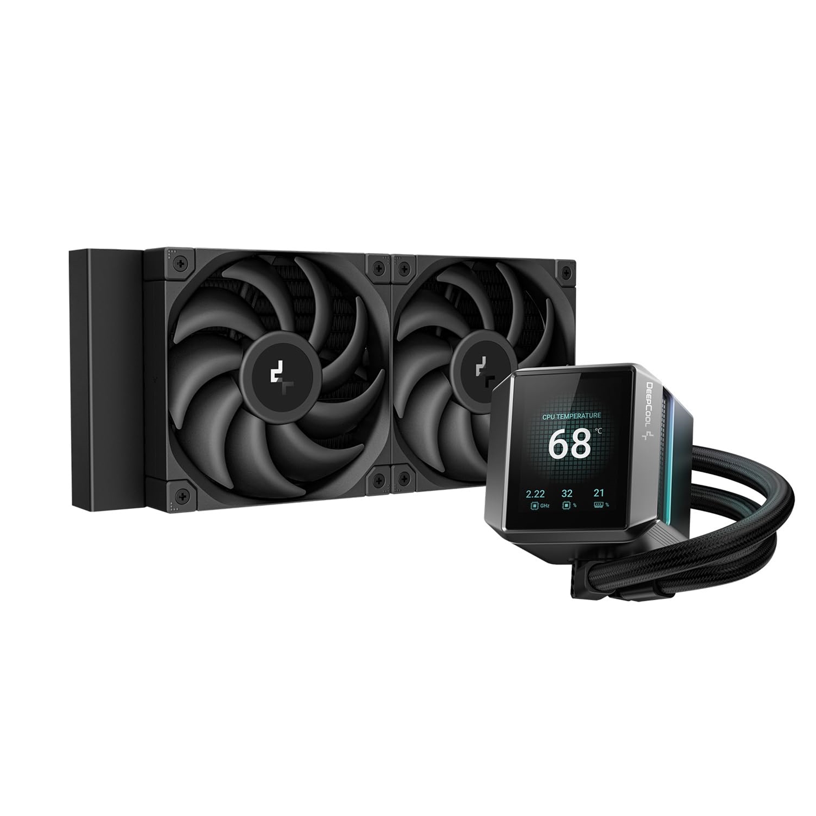 DeepCool Mystique 240 CPU Cooler, ARGB, Personalized Cooling with 2.8" TFT LCD Screen and Enhanced Pump Performance, 5 year warranty