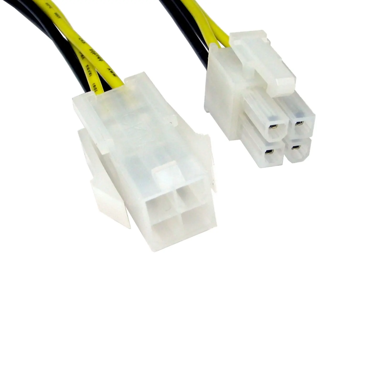 4-Pin ATX (M) to 4-Pin ATX (F) 0.28m Black and Yellow OEM Internal Extension Cable