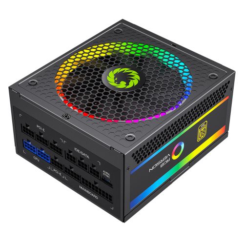 GameMax 850W Pro RGB PSU, Fully Modular, 14cm ARGB Fan, 80+ Gold, RGB Controller (25 Modes), Power Lead Not Included