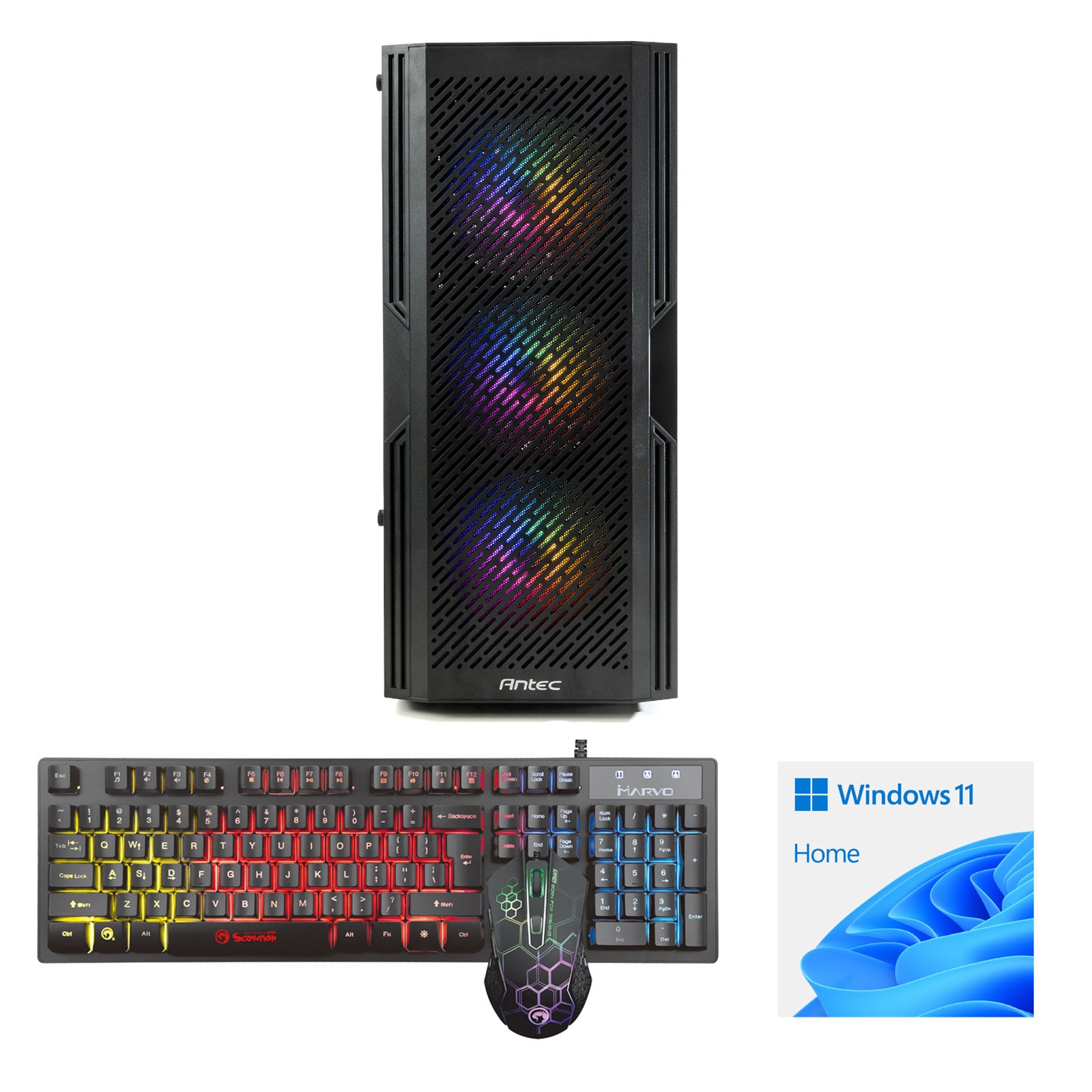 LOGIX Intel i5-10400F 6 Core 12 Threads, 2.90GHz (4.30GHz Boost), 16GB DDR4 RAM, 1TB NVMe M.2, 80 Cert PSU, GTX1650 4GB Graphics, Windows 11 home installed + FREE Keyboard & Mouse - Prebuilt System - Full 3-Year Parts & Collection Warranty