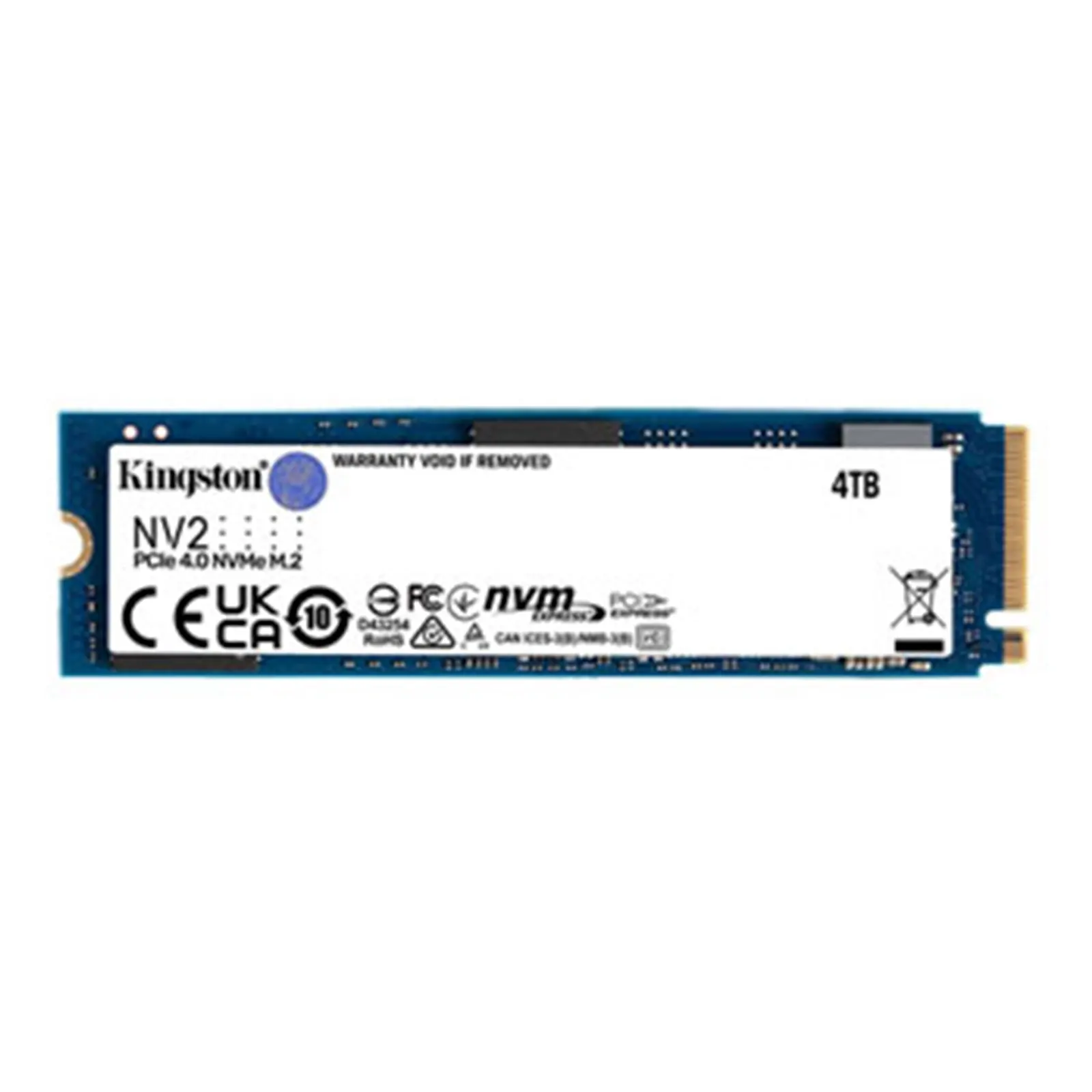 Kingston NV2 4TB M.2 NVMe PCIe 4.0 (x4) NVMe SSD, 3D TLC, 3500MB/s Read, 2800MB/s Write SSD