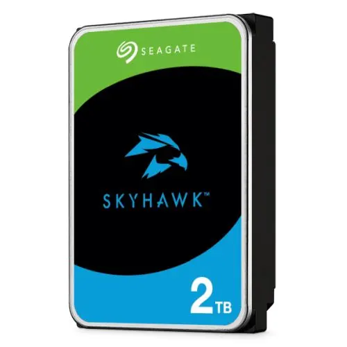 Seagate 3.5", 2TB, SATA3, SkyHawk Surveillance Hard Drive, 256MB Cache, 8 Drive Bays Supported, 24/7, CMR, OEM