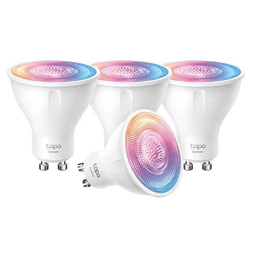 TP-LINK (TAPO L630 4-Pack) Smart Wi-Fi Spotlight (Multicolour), Single Unit, White Tunable, Dimmable, Schedule & Timer, App/Voice Control, GU10 Lamp Base