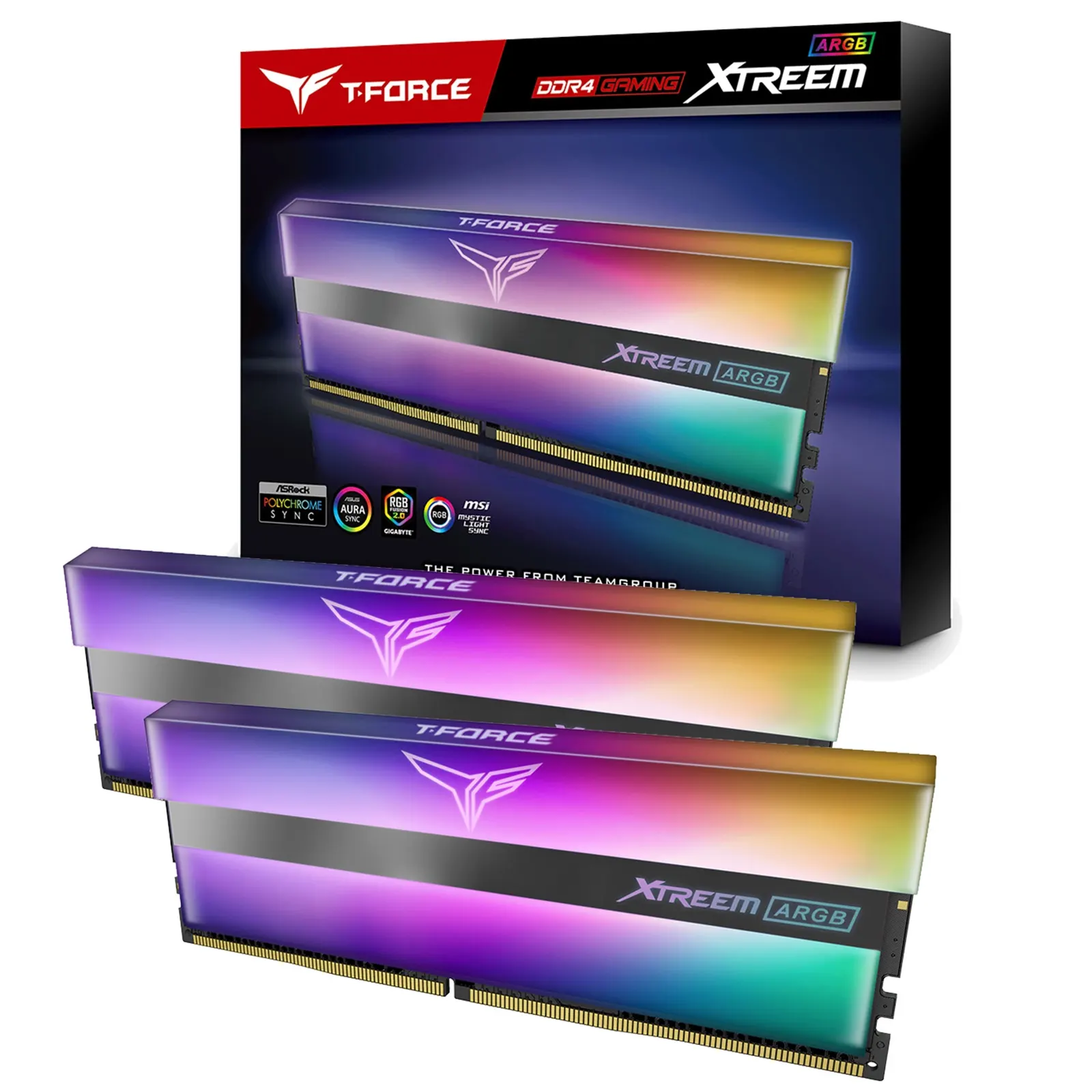 Team T-Force XTREEM ARGB 16GB Black Heatsink with ARGB LEDs (2 x 8GB) DDR4 4000MHz DIMM System Memory