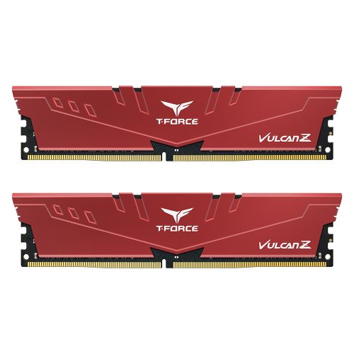 Team T-Force Vulcan Z 16GB Kit (2 x 8GB), DDR4, 3600MHz (PC4-28800), CL18, XMP 2.0, DIMM Memory, Red