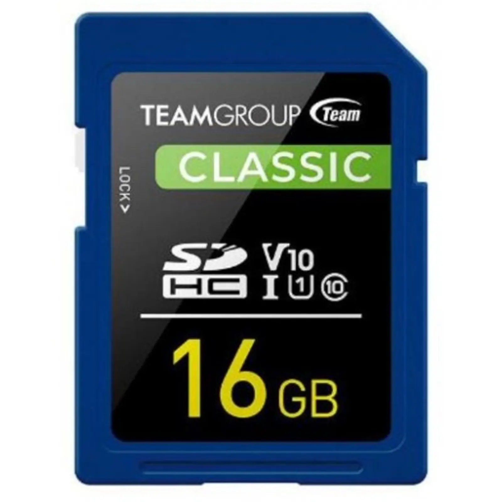 Team TSDHC16GIV1001 Classic Flash Memory Card, 16GB, SDHC, UHS U1, Retail Packed