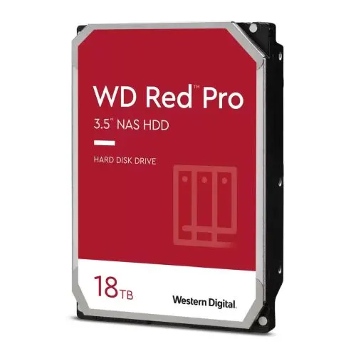 WD 3.5", 18TB, SATA3, Red Pro Series NAS Hard Drive, 7200RPM, 512MB Cache, OEM