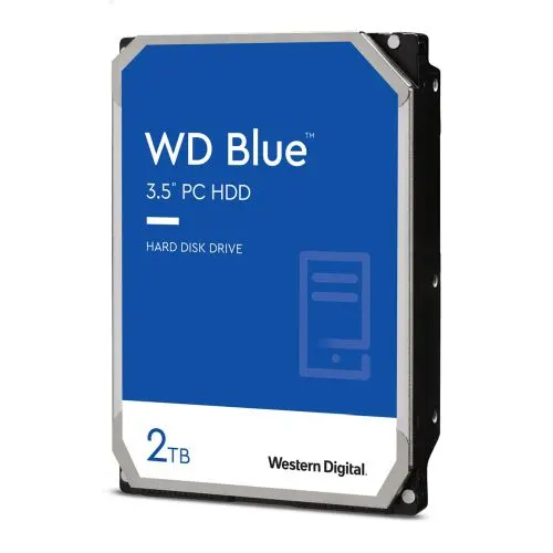 WD 3.5", 2TB, SATA3, Blue Series Hard Drive, 7200RPM, 256MB Cache, OEM