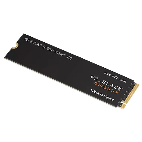 WD 1TB Black SN850X M.2 NVMe SSD, M.2 2280, PCIe4, TLC 3D NAND, R/W 7300/6300 MB/s, 800K/1,100K IOPS, No Heatsink