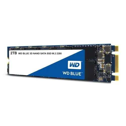 WD 2TB Blue M.2 SATA SSD, M.2 2280, SATA3, 3D NAND, R/W 560/530 MB/s, 95K/84K IOPS