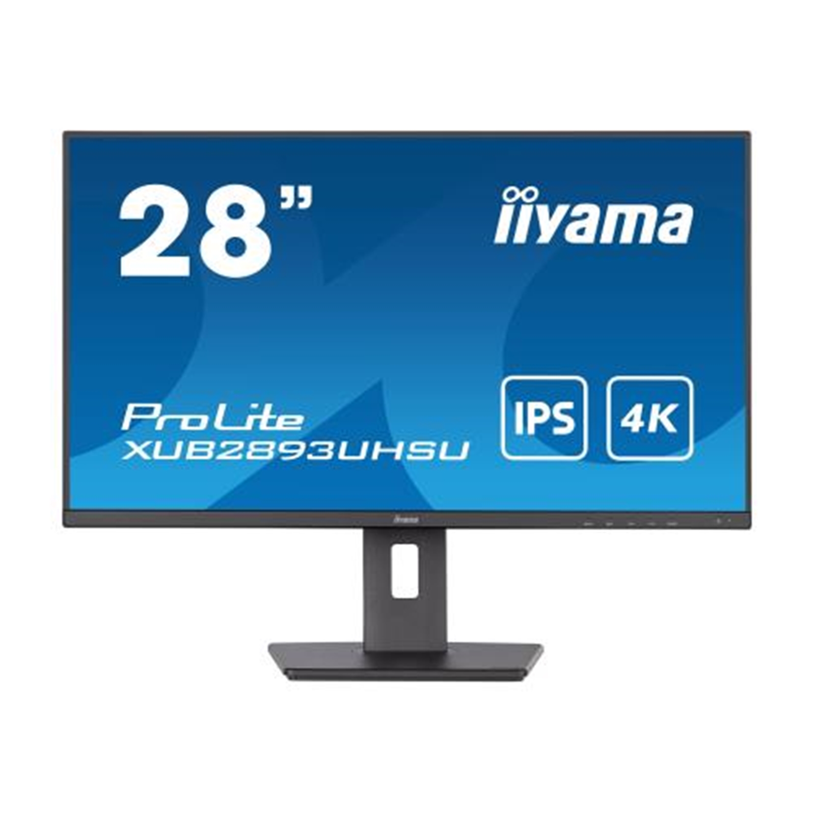 iiyama Prolite XUB2893UHSU-B5 28 inch IPS Monitor, 4K, 3ms, HDMI, DisplayPort, USB Hub, 60Hz, Speakers, Black, Internal PSU, VESA, Height Adjust, Pivot