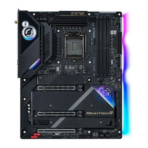 Asrock Z590 TAICHI, Intel Z590, 1200, ATX, 4 DDR4, XFire, HDMI, Thunderbolt 4, AX Wi-Fi, GB & 2.5G LAN, RGB, 3x M.2